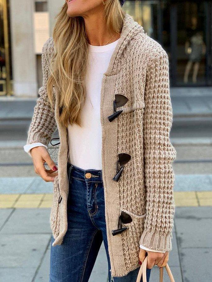 Cardigan mit Kapuze und Speziellem Verschluss für Damen